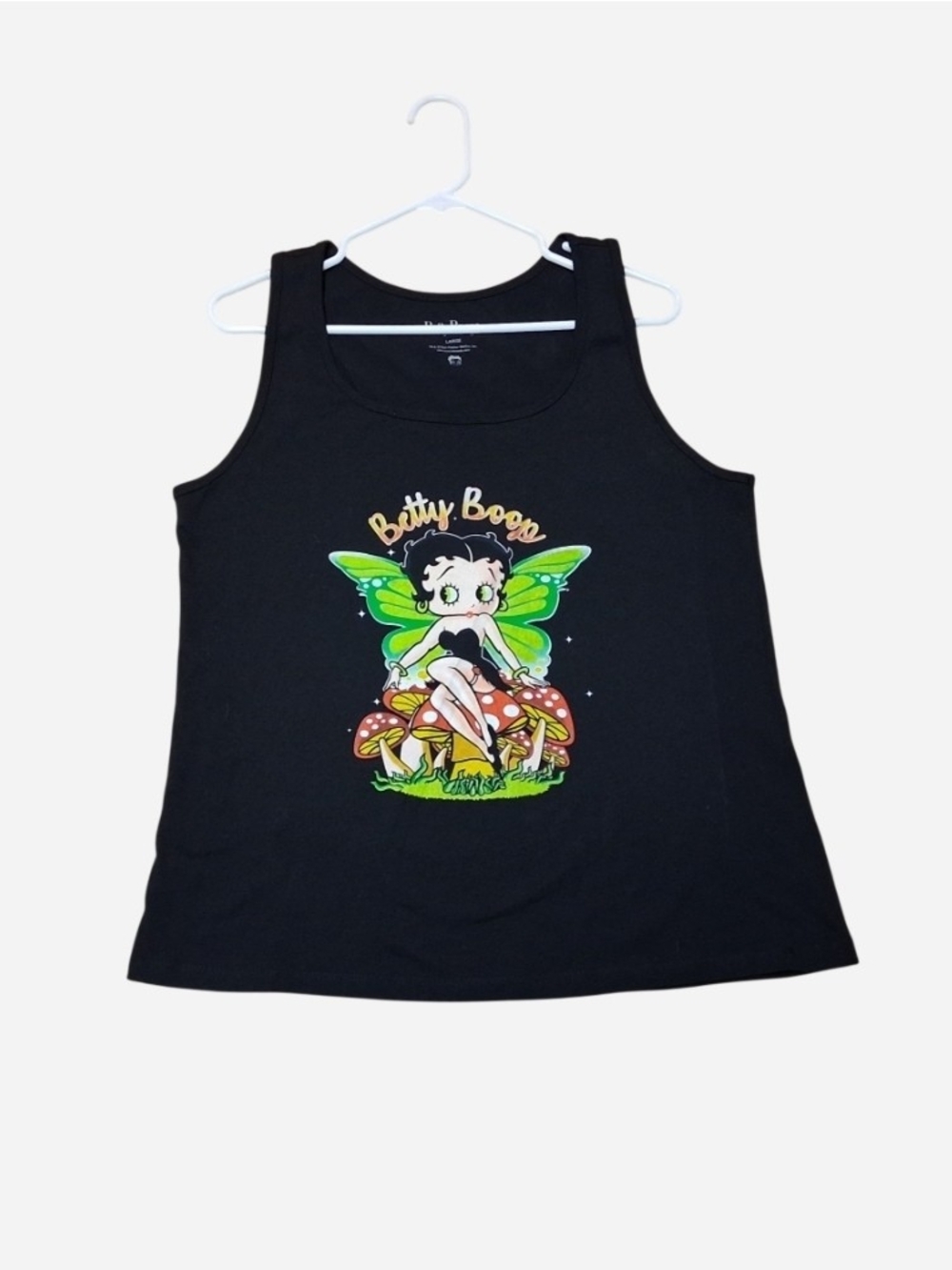 Betty Boop Black Green Fairy Tank NWOT